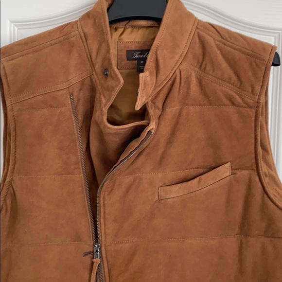 Tasso Elba Mens Suede Winter Vest - Picture 5 of 8